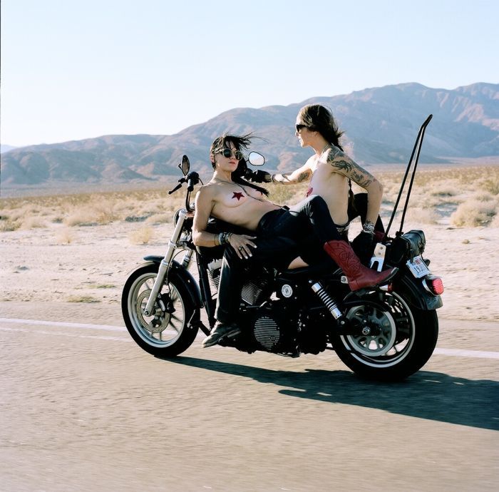 Girls on a motorcycle in Joinville