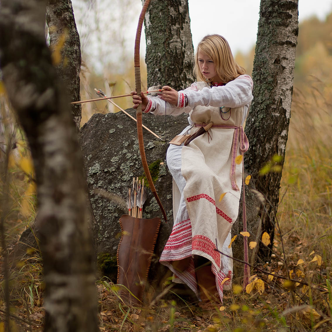 Sexy photo Girls in Slavic costumes in Joinville